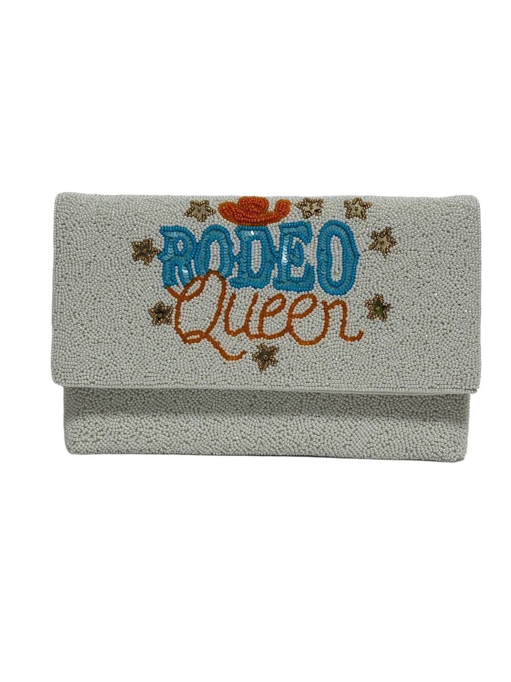 Rodeo Queen Beaded Clutch Bag, Seed Bead Crossbody Bag, Boho Handbag